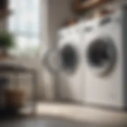A clean washing machine interior showcasing the freshness after using vinegar as a cleaning agent