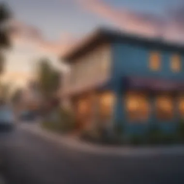 Charming streets lined with cafes and shops in a San Diego residential area