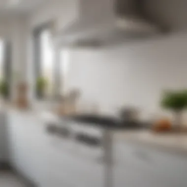 Harmonizing Kitchen Design with White Appliances A white stove top complemented by stylish kitchen decor